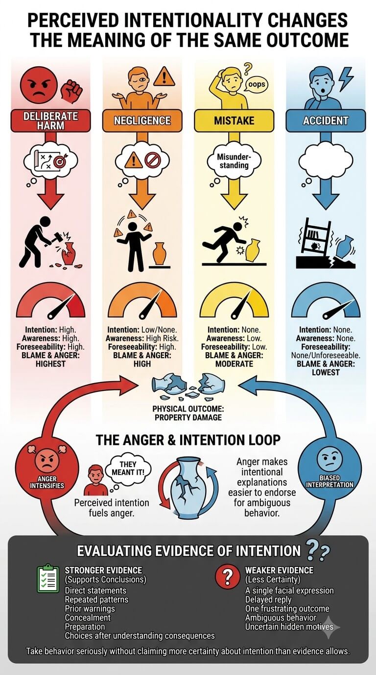 Perceived Intentionality Changes the Meaning of the Same Outcome