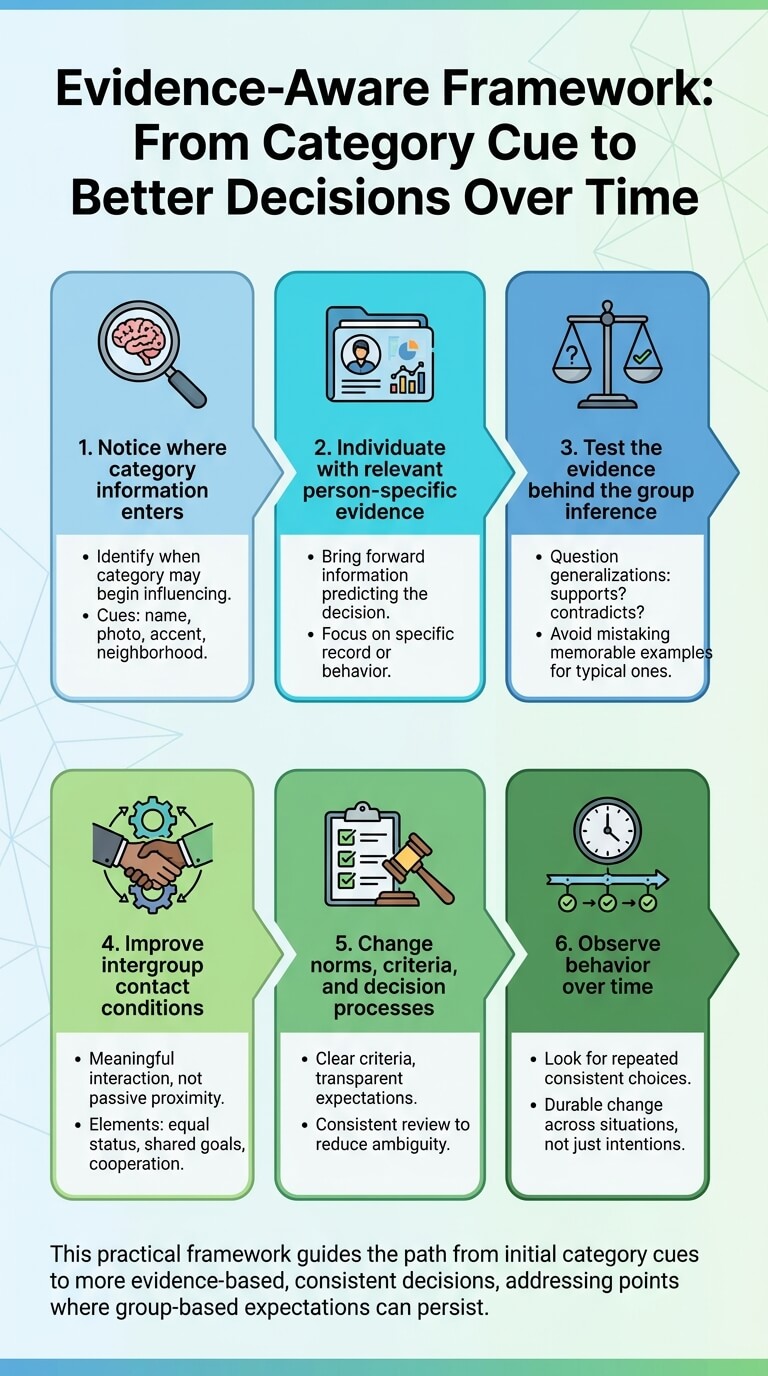Evidence-Aware Framework: From Category Cue to Better Decisions Over Time
