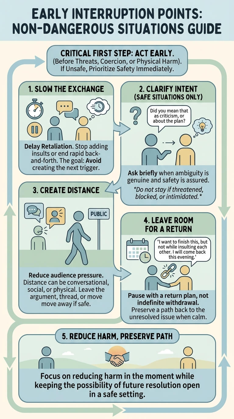 Early Interruption Points in Non-Dangerous Situations