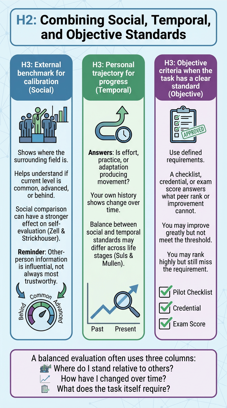 Combining Social, Temporal, and Objective Standards