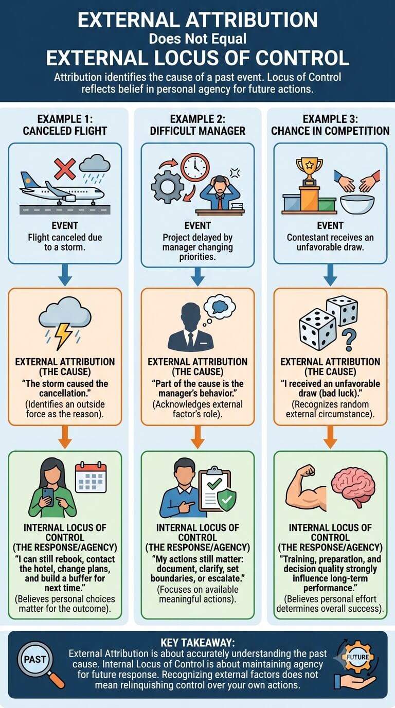 Why External Attribution Does Not Equal External Locus of Control