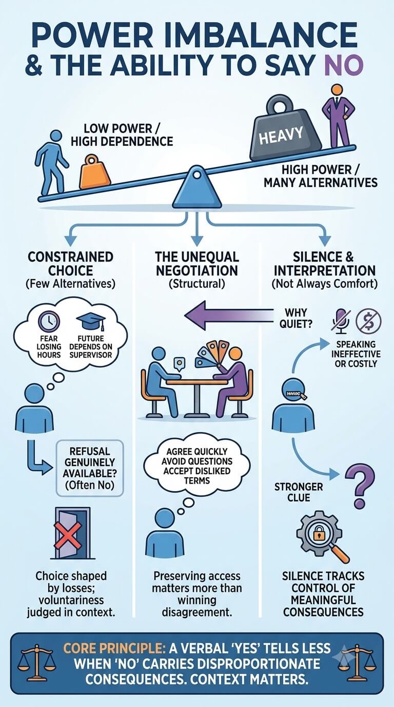 Power Imbalance and the Ability to Say No