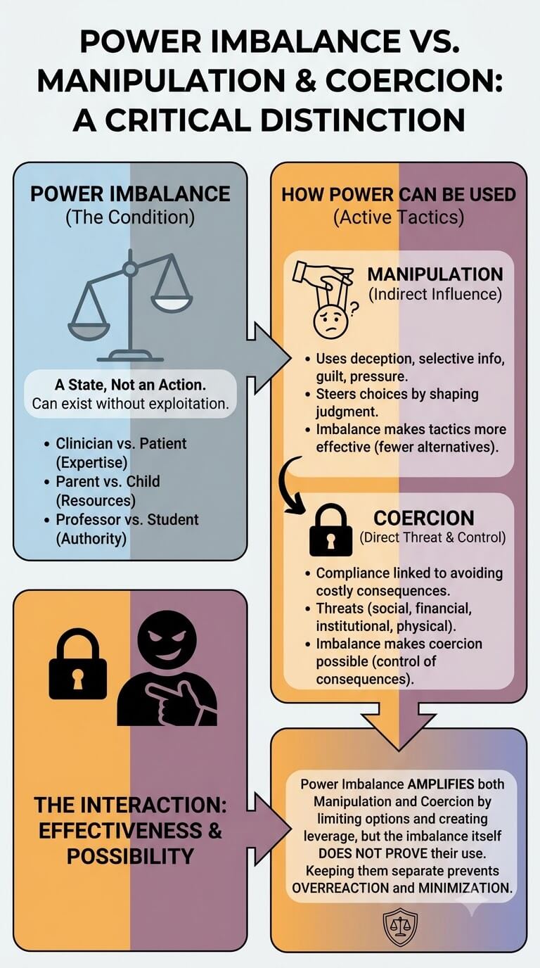 Power Imbalance vs Manipulation and Coercion