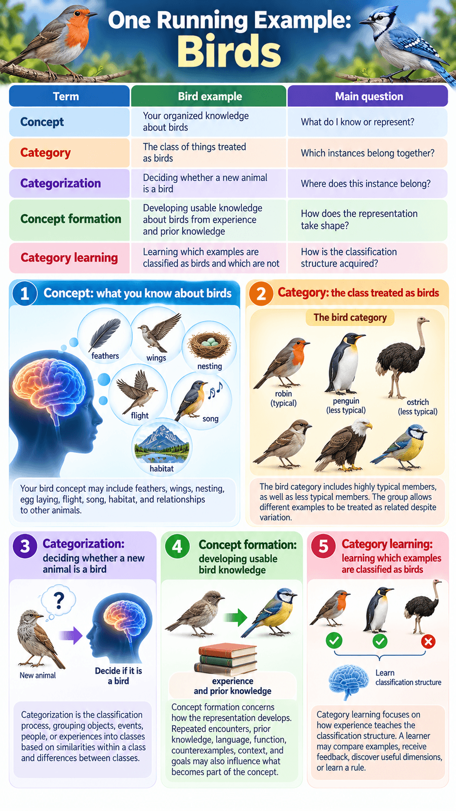One Running Example: Birds
