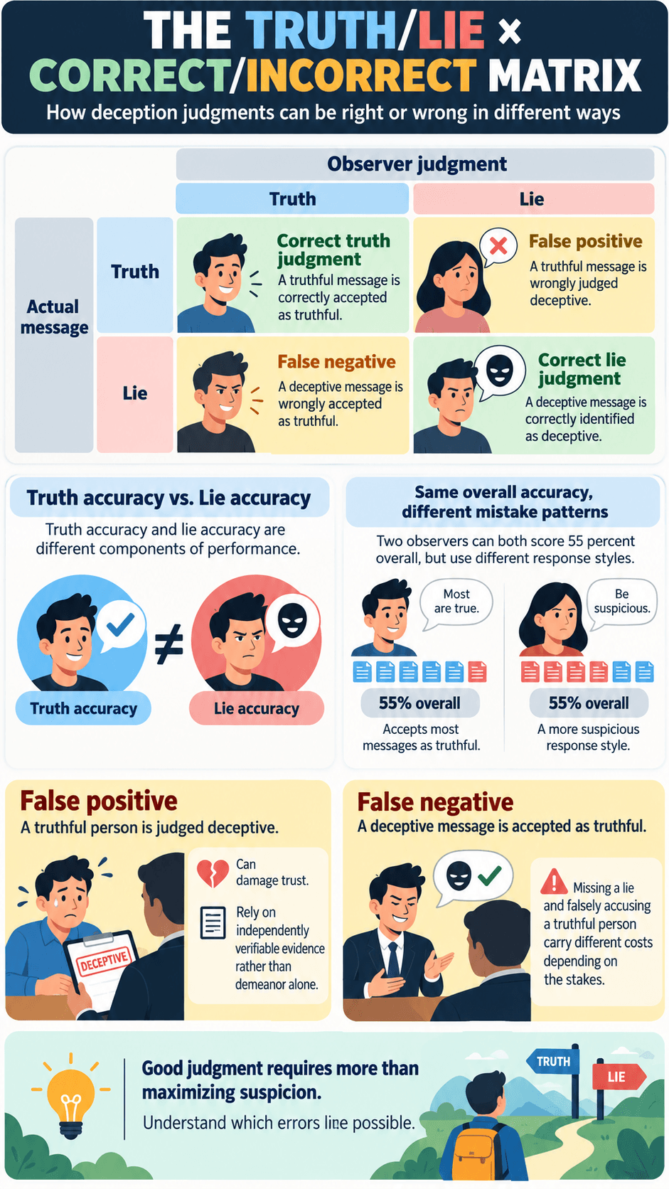 The Truth/Lie × Correct/Incorrect Matrix