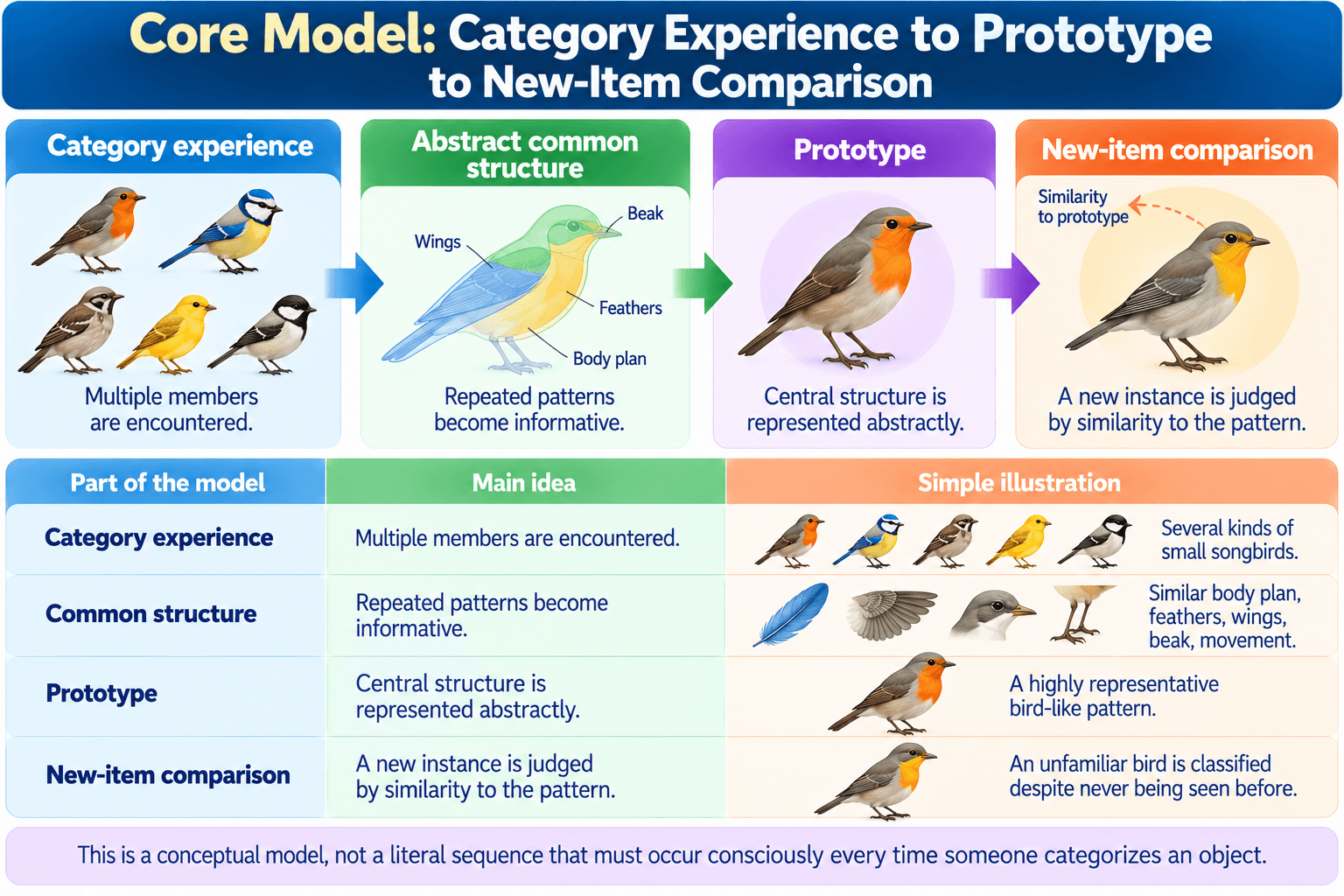 Core Model: Category Experience to Prototype to New-Item Comparison