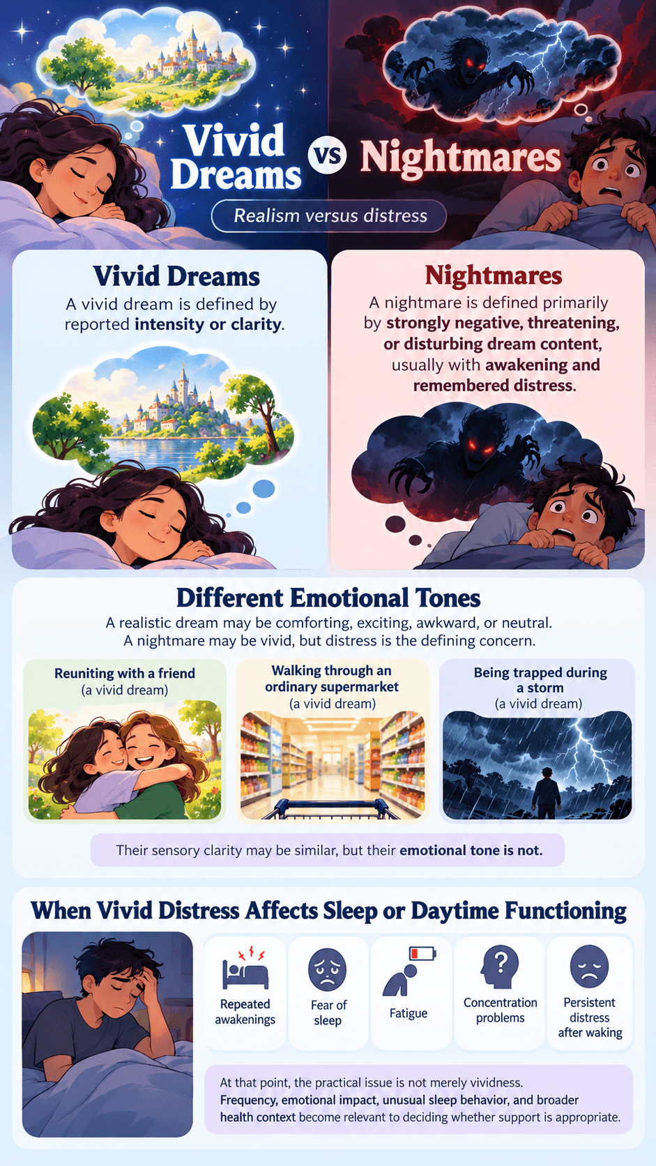 Vivid Dreams vs Nightmares