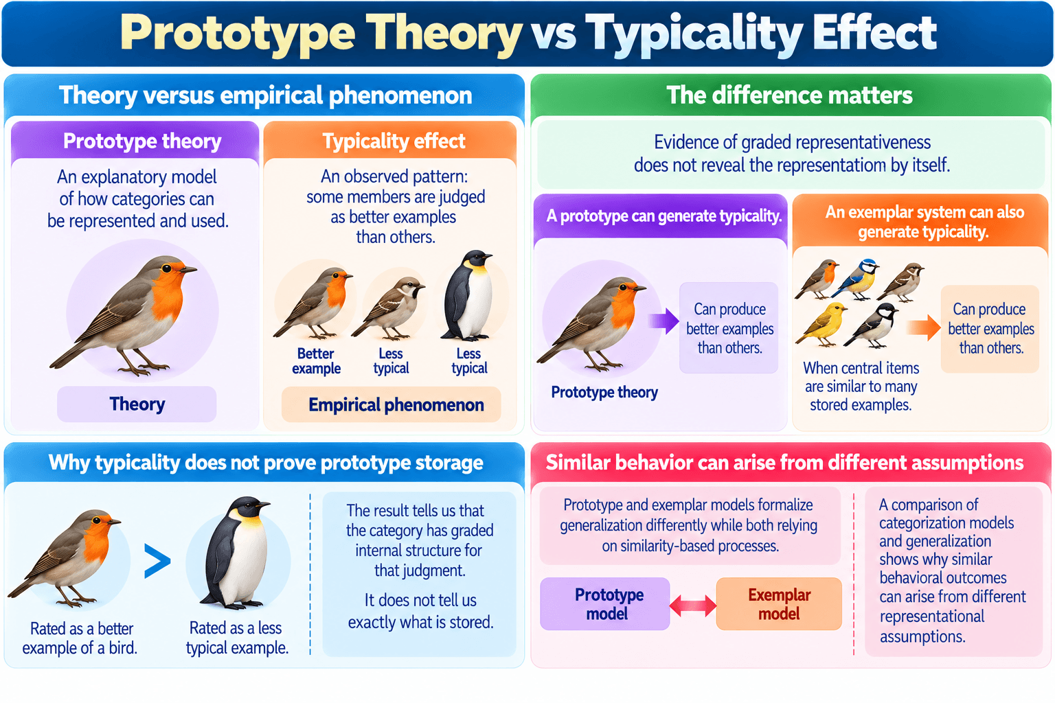 Prototype Theory vs Typicality Effect