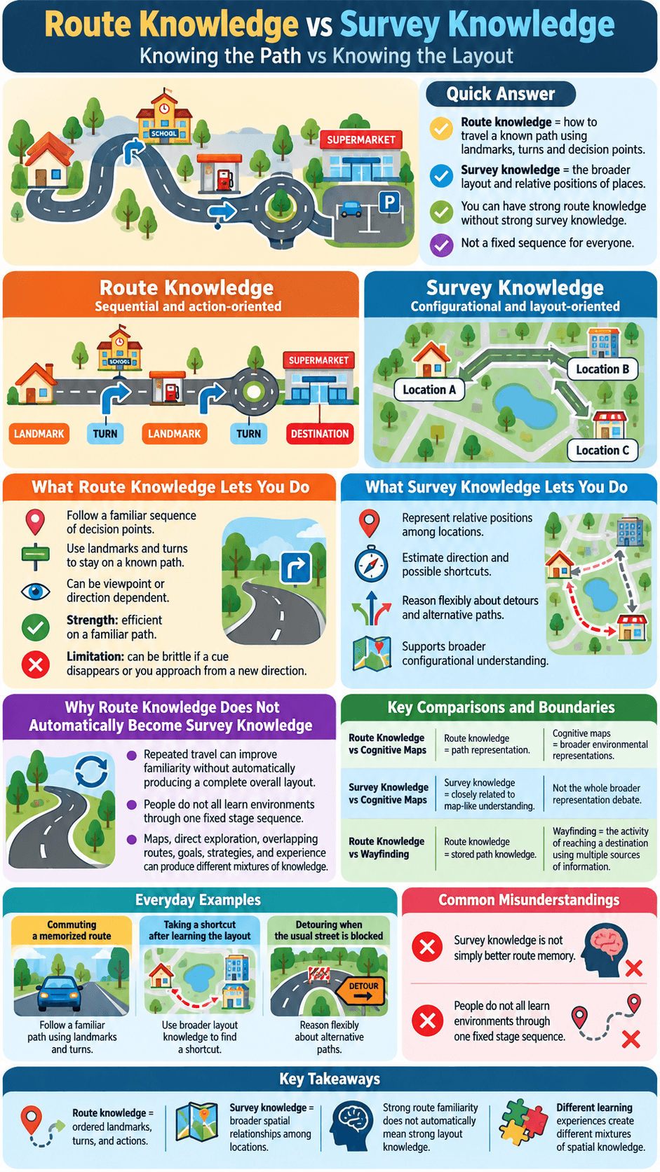 Route Knowledge vs Survey Knowledge