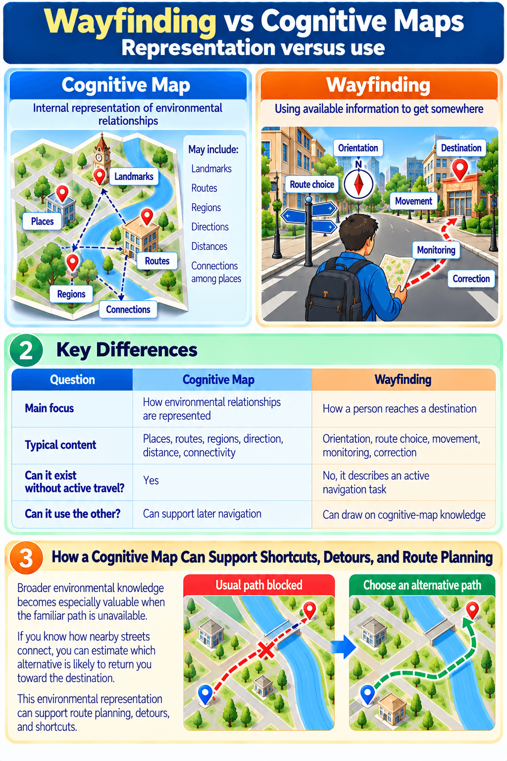 Wayfinding vs Cognitive Maps